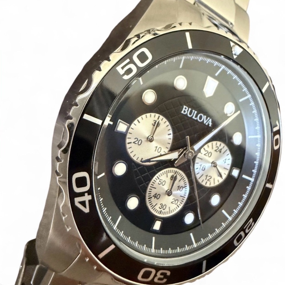 Bulova Black and Silver Sport Chronograph Watch - Picture 14 of 15